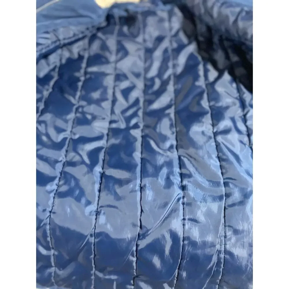Mackintosh Women's Blue Softshell Parka Jacket Size Medium Lined Full Zip & Snap